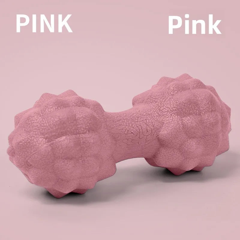 Textured Massage Ball, pink dual-therapy ball for muscle relief and myofascial release