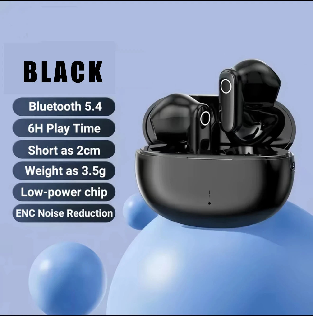 Mini TWS Earbuds - Bluetooth 5.3 with Active Noise Cancelling & 6H Battery Life