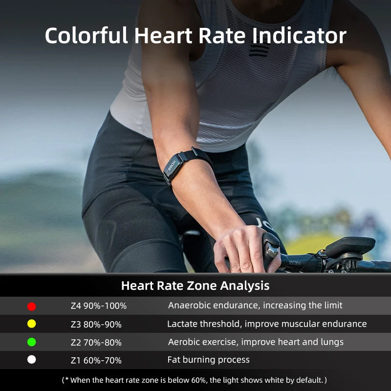 XOSS BBP Bluetooth ANT+ heart rate monitor armband, black, IP68 waterproof