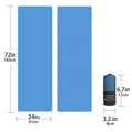 Cedar & Moore blue microfiber yoga towel set (183x61 cm) with carry bag; two towels.