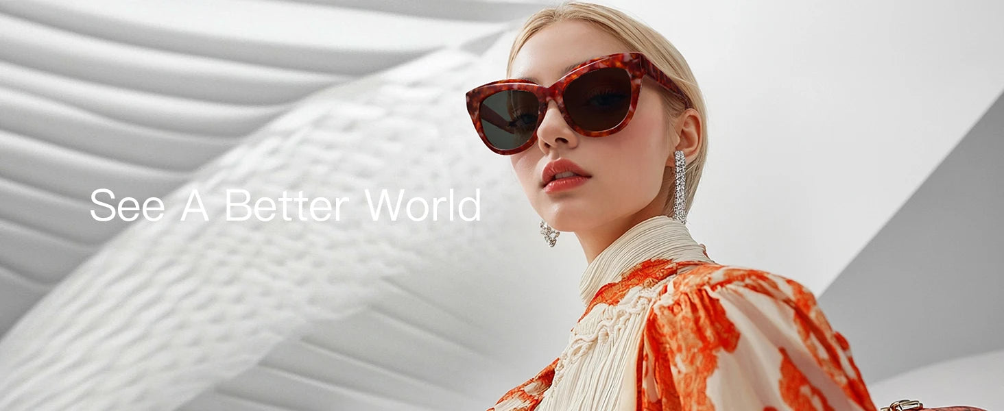 ZENOTTIC Butterfly Polarized Sunglasses - Handmade Acetate with UV400 Protection