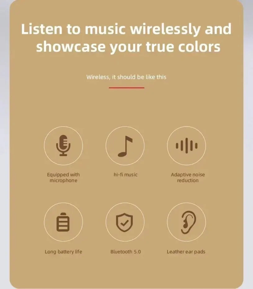 P47 Wireless Bluetooth Headphones - Foldable Over-Ear with 6H Talk Time & Volume Control