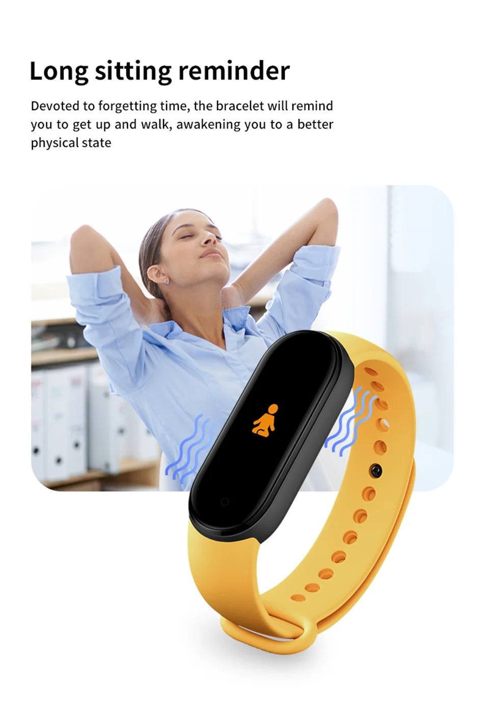 Smart Fitness Band - 1.14" AMOLED Display with 30-Day Battery & Health Tracking