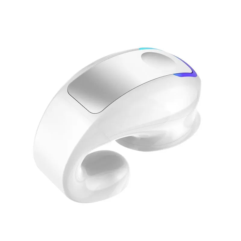 Clip-On Wireless Earphone - Bluetooth 5.3 Open-Ear Design with Noise Cancelling & Mic