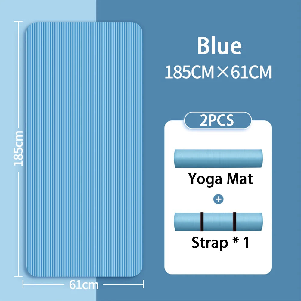 8mm NBR Yoga Mat - Extra Thick Non-Slip Mat for Yoga & Home Fitness