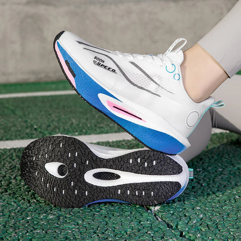 Carbon Board Athletic Running Shoes - Professional Marathon Lightweight Cushioning Sneakers