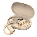 Wireless Bluetooth Earbuds Cedar & Moore with LED display, cream-gold finish in charging case (2 earbuds)