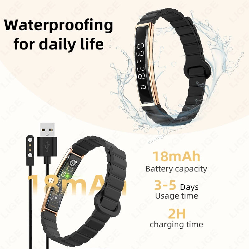 LIGE Sports Fitness Tracker Smart Bracelet Heart Rate Sleep Monitor Pedometer