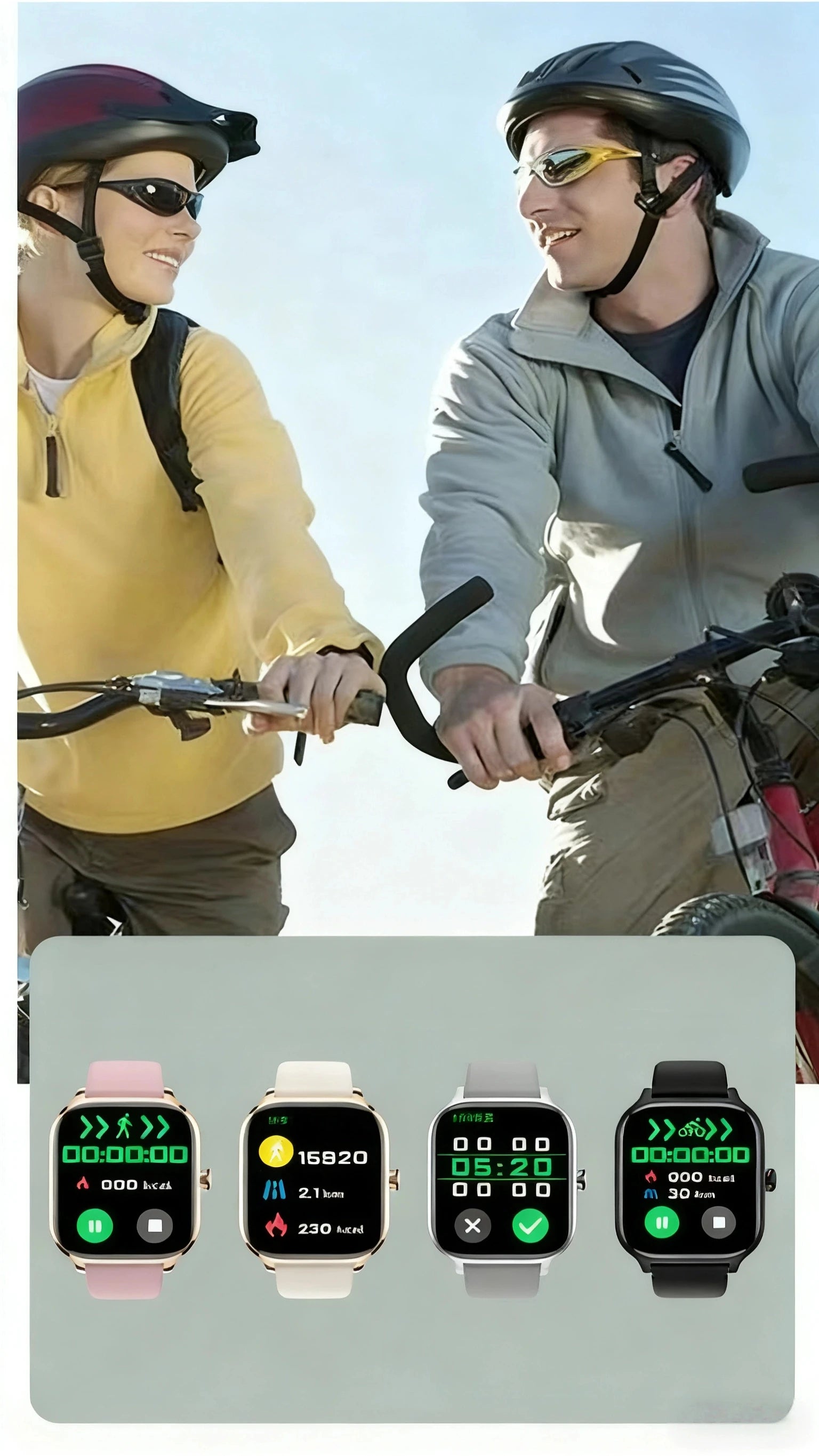 Intelligent health tracking watch with colorful app icons and black strap