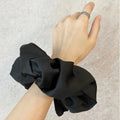 Fashion Oversized Silk Chiffon Scrunchies - Elastic Hair Ties for Women