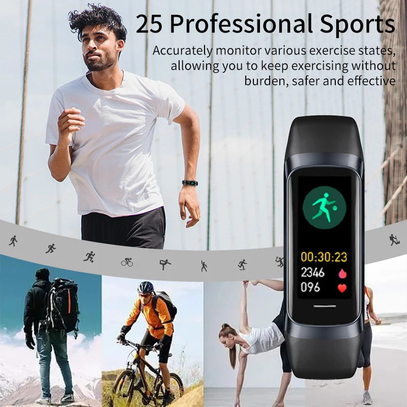 LIGE 1.1 Inch Amoled Waterproof Heart Rate Monitor Slim Smart Watch