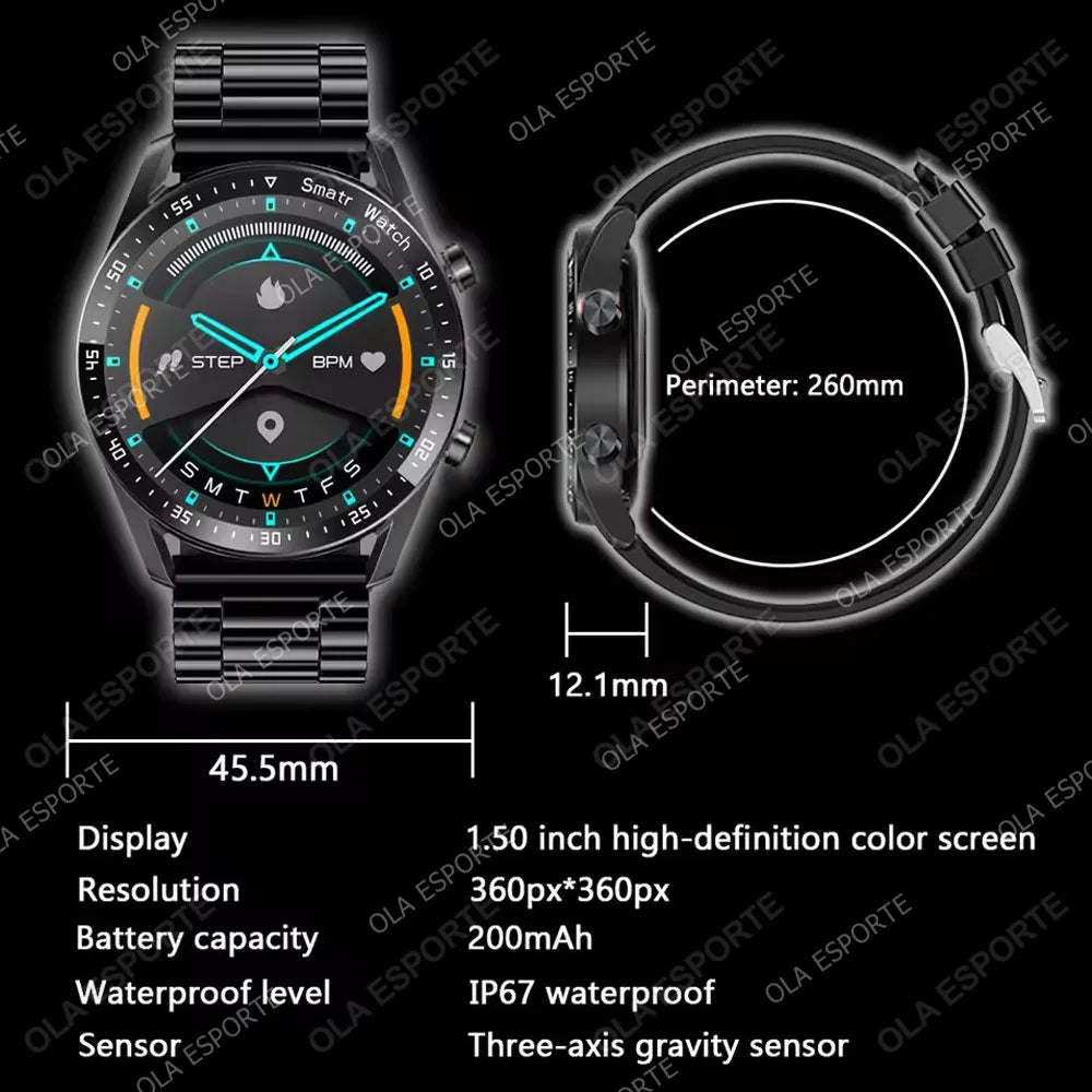 Ola Esporte Smart Watch - 1.5" HD Round Display with Bluetooth Calling & GPS Tracking