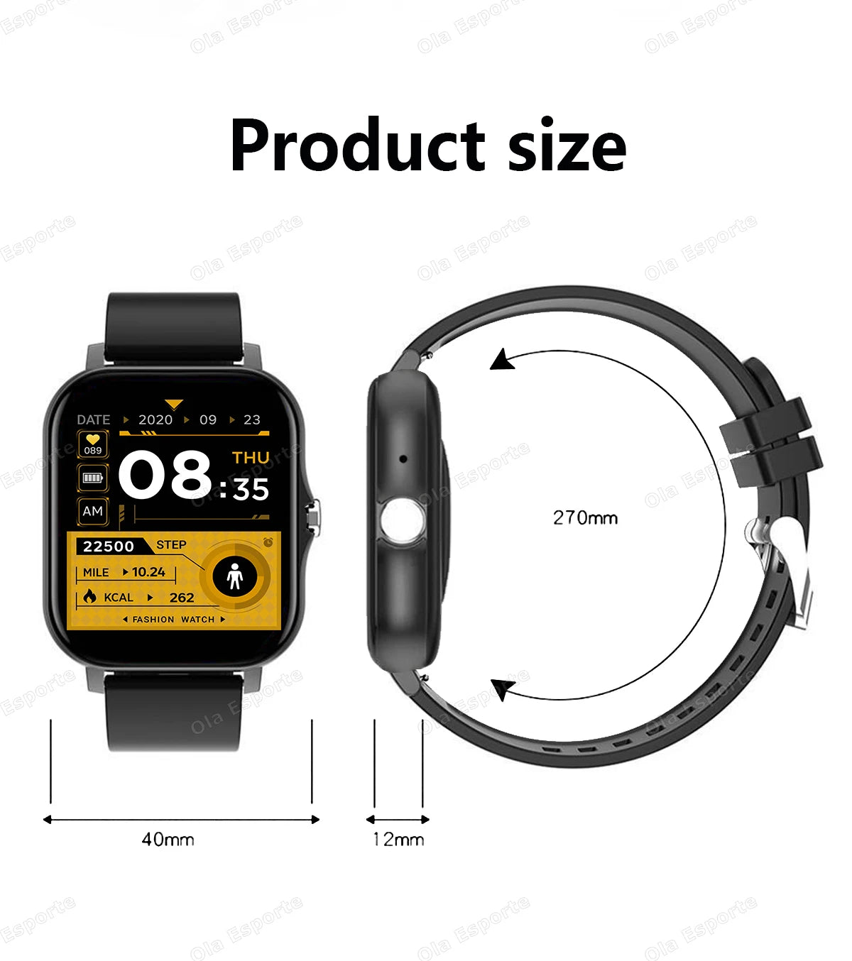 Smart Watch 2.01" HD Display with Bluetooth Calling & Custom Dials