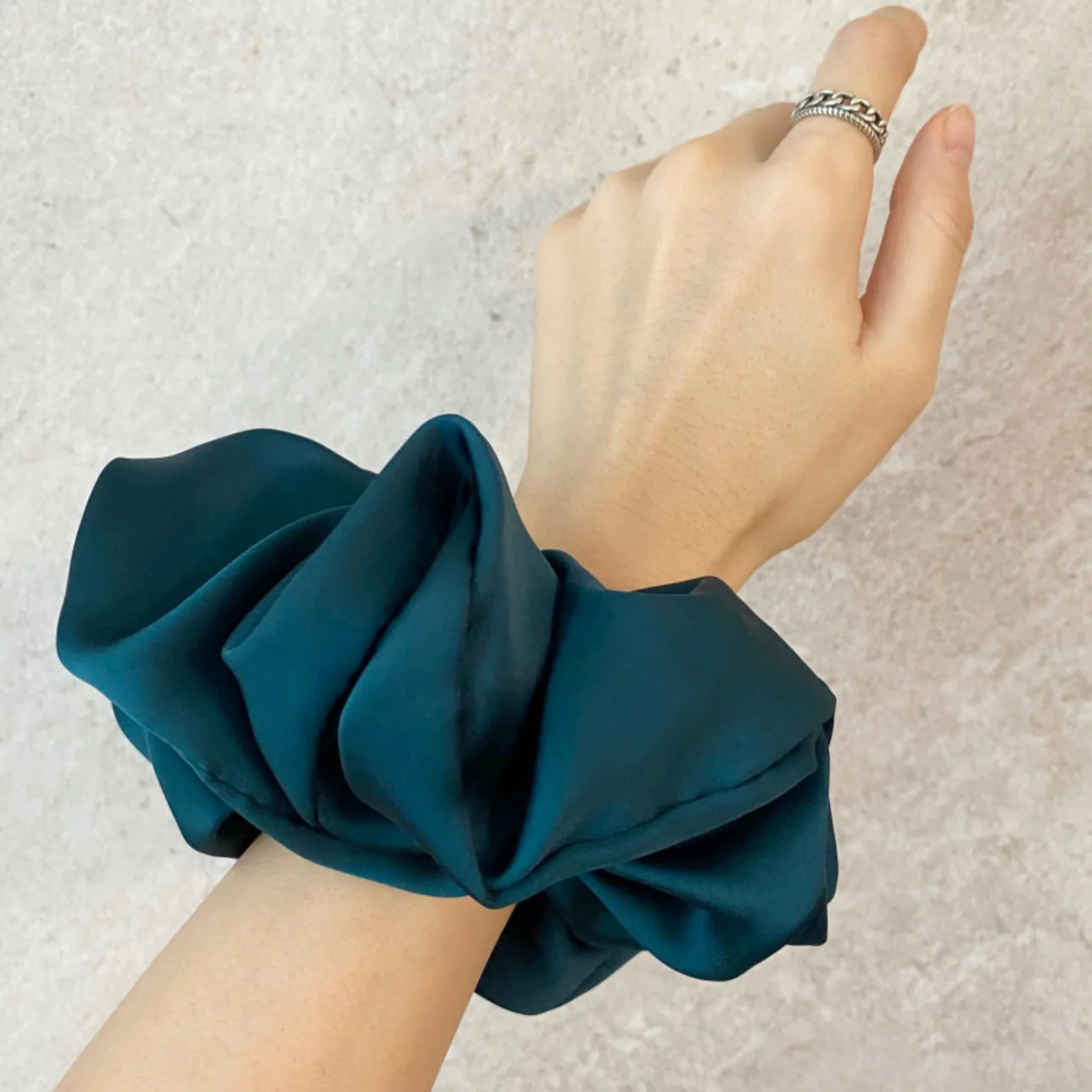 Fashion Oversized Silk Chiffon Scrunchies - Elastic Hair Ties for Women