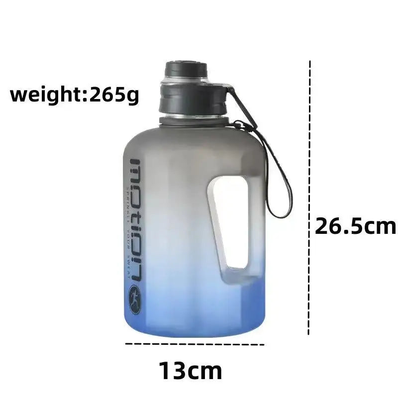 2.4L Sports Water Bottle with Straw - Extra Large Fitness Tracker Bottle with Measurement Scale