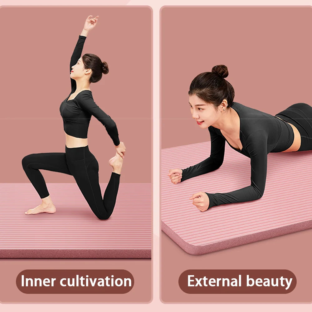 8mm NBR Yoga Mat - Extra Thick Non-Slip Mat for Yoga & Home Fitness
