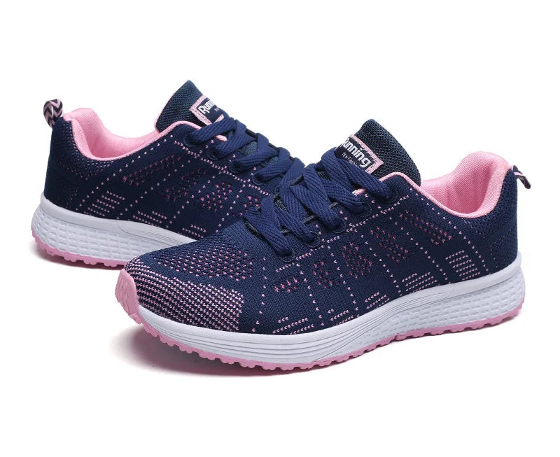 Women's Breathable Mesh Walking Shoes - Lightweight Slip-On Athletic Sneakers