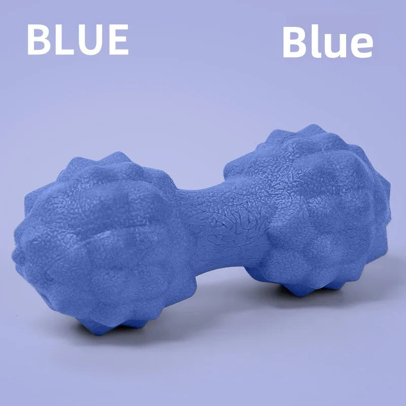 Textured Massage Ball by Cedar & Moore, blue dual-therapy ball for muscle relief and myofascial release