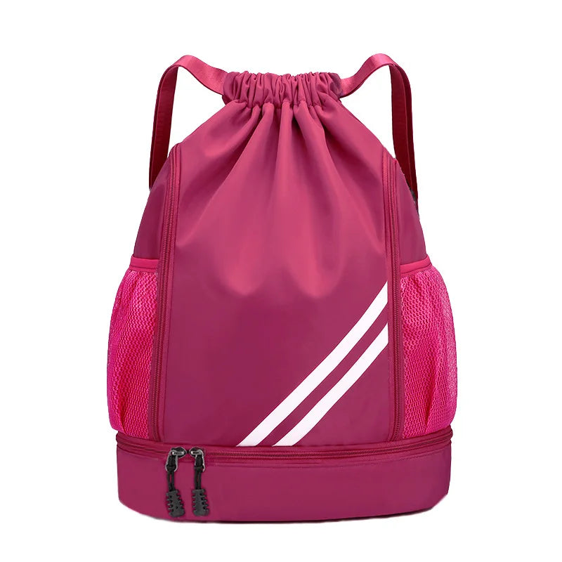 Waterproof Sports Backpack - Drawstring Gym Bag for Basketball, Soccer & Training