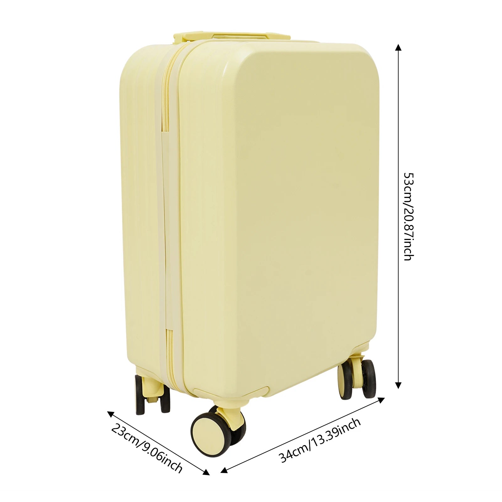 20 Inch Business Carry-On Suitcase with USB Port - ABS-PVC Spinner Luggage with 3-Digit Lock