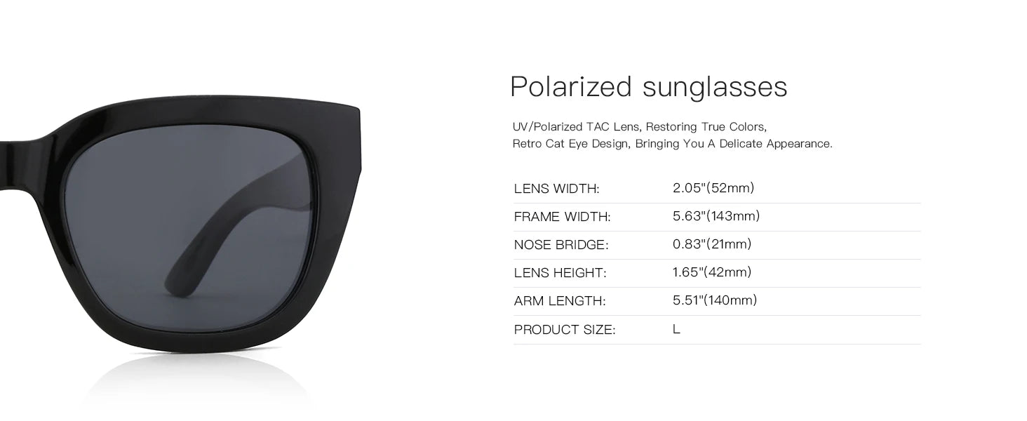 ZENOTTIC Butterfly Polarized Sunglasses - Fashion Cat Eye UV400 Protection for Women