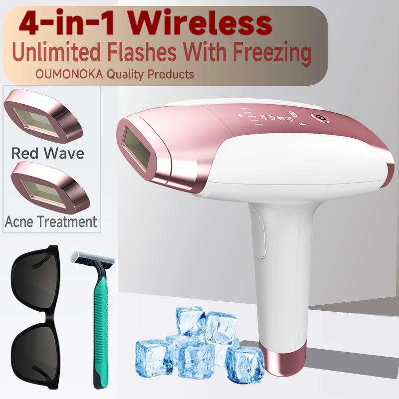 IPL Permanent Hair Removal Device - 999,999 Flashes Painless Laser Epilator for Women