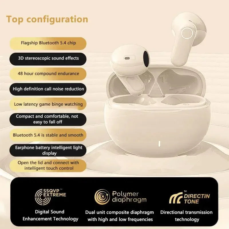 Mini TWS Earbuds - Bluetooth 5.3 with Active Noise Cancelling & 6H Battery Life