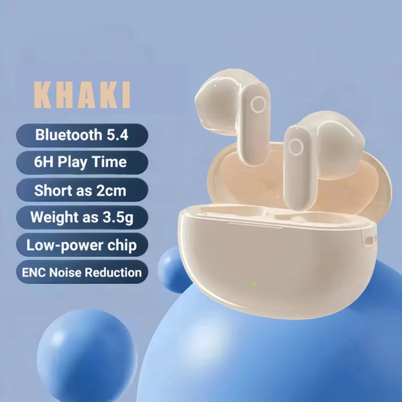 Mini TWS Earbuds - Bluetooth 5.3 with Active Noise Cancelling & 6H Battery Life