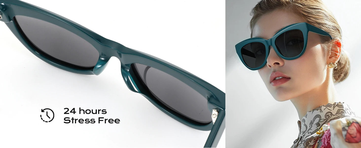 ZENOTTIC Butterfly Polarized Sunglasses - Handmade Acetate with UV400 Protection
