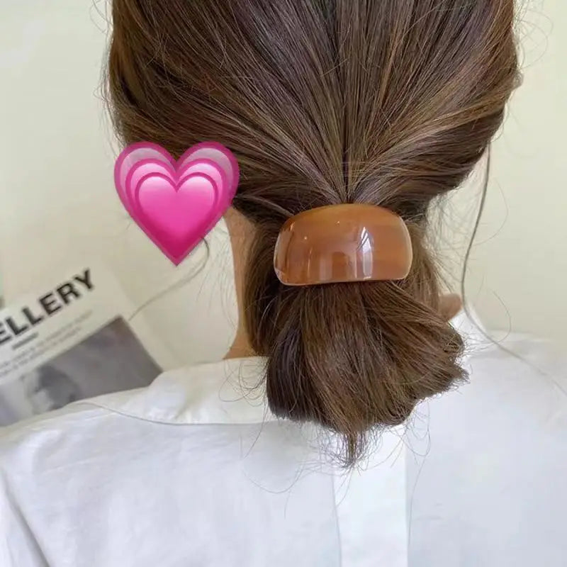 Women's Acrylic Patterned Hair Ties - Elegant Ponytail Holders