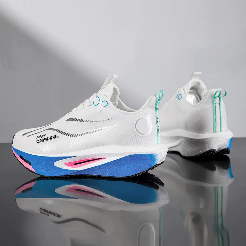 Carbon Board Athletic Running Shoes - Professional Marathon Lightweight Cushioning Sneakers