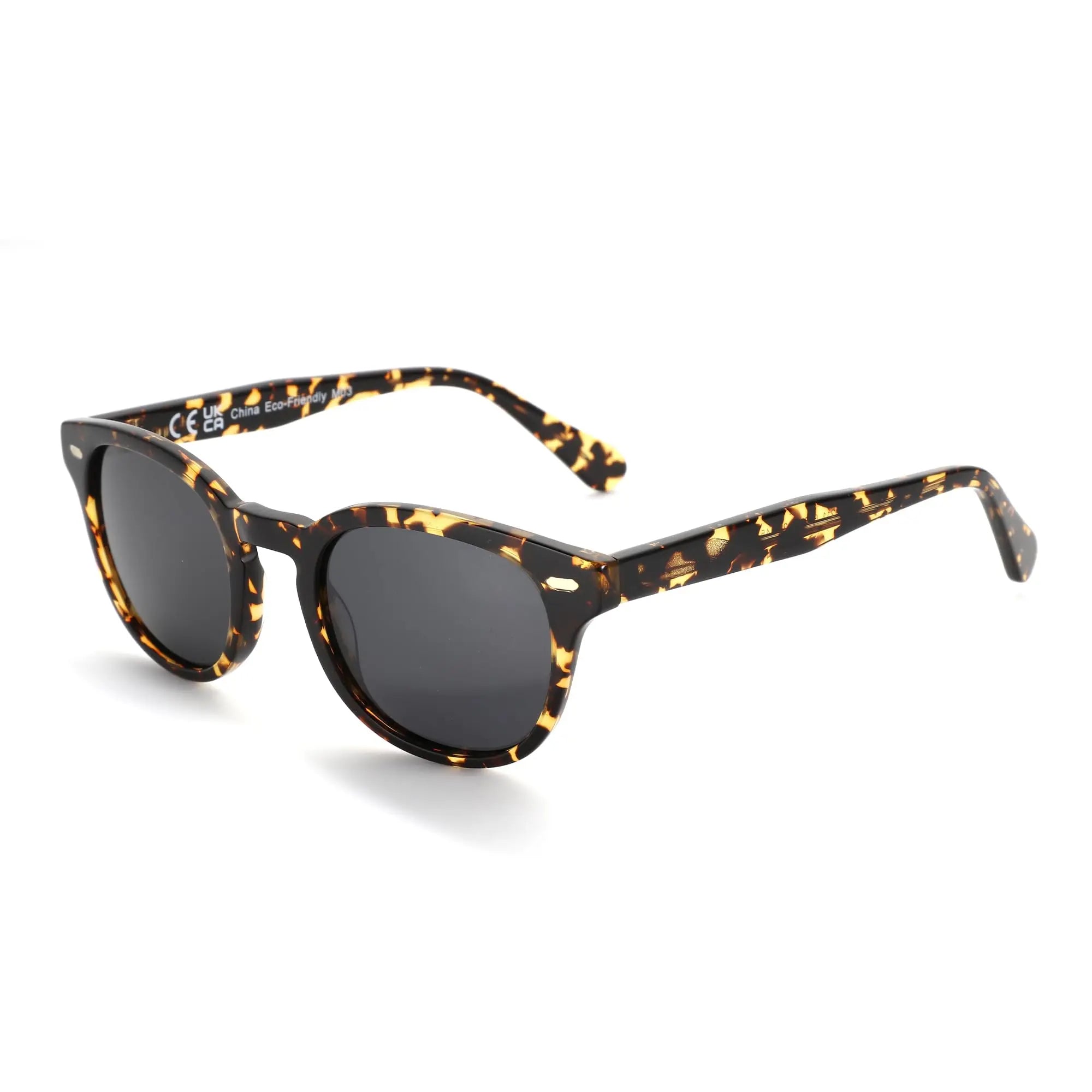 ZENOTTIC Round Polarized Sunglasses - Eco-Friendly Acetate Retro UV400 Protection