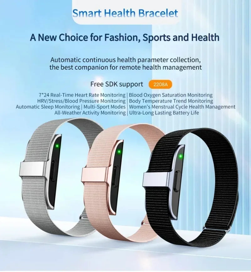 Smart Health Fitness Tracker Bracelet - 24/7 Heart Rate, Blood Pressure & Sleep Monitor