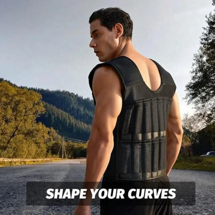 44 lbs Adjustable Weighted Vest Set - 5-Piece Training Kit with Steel Plates