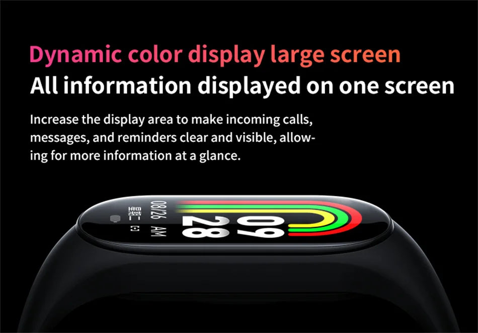 Smart Fitness Band - 1.14" AMOLED Display with 30-Day Battery & Health Tracking