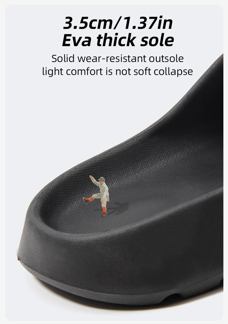 EVA Men's Slide Slippers - Anti-Slip Thick Sole for Indoor & Outdoor Comfort