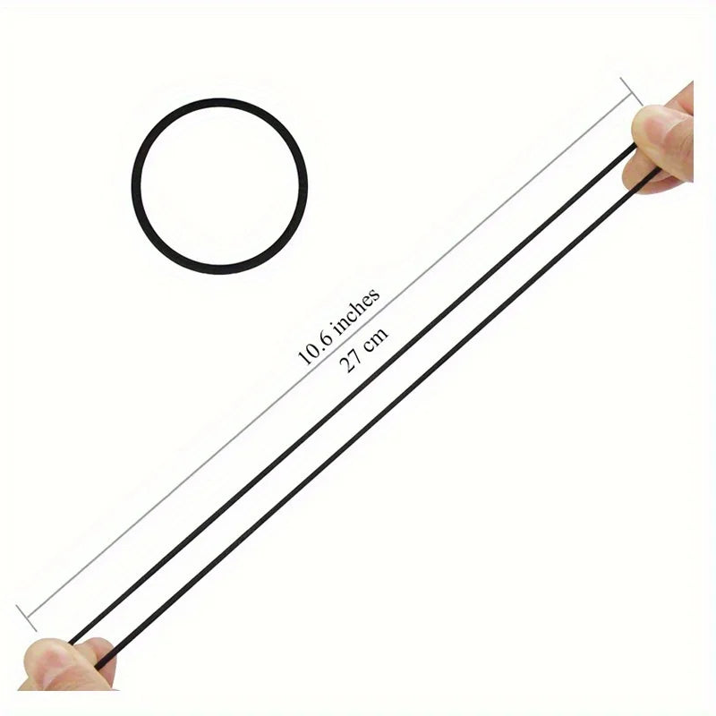 50/100pcs 3mm Black Small Elastic Hair Ties - Ponytail Holders for Thick & Curly Hair