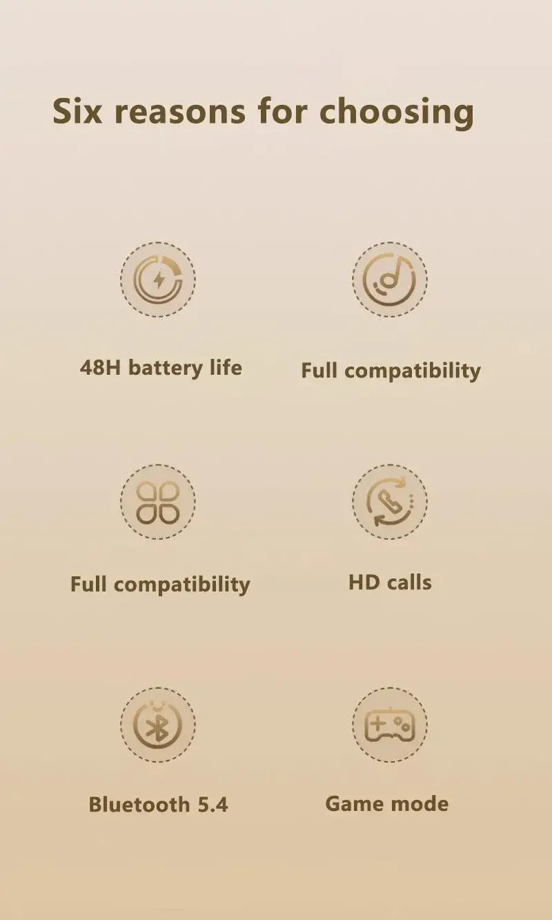Mini TWS Earbuds - Bluetooth 5.3 with Active Noise Cancelling & 6H Battery Life
