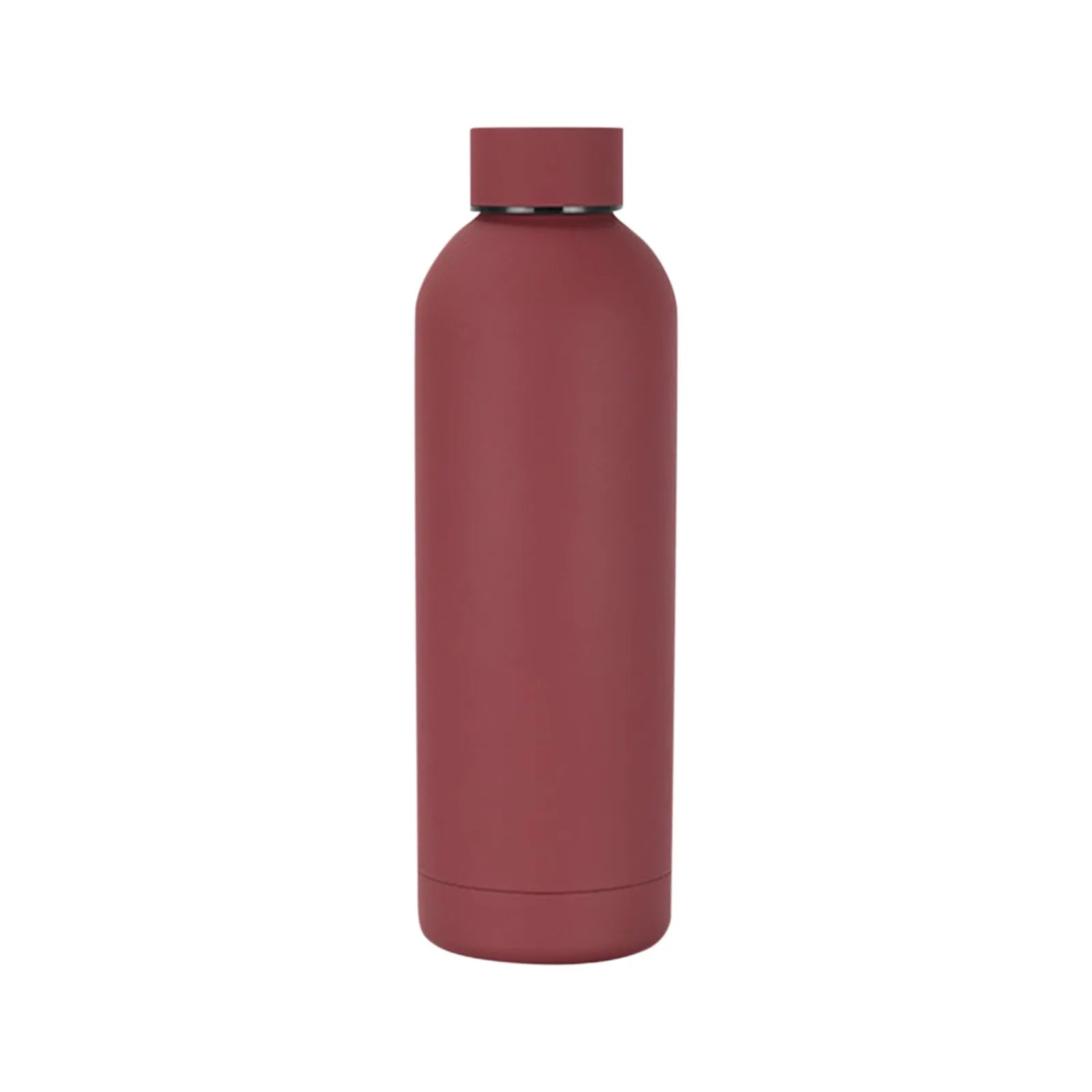 500ml insulated stainless steel water bottle by Cedar & Moore, burgundy.