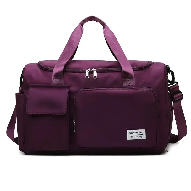 Large Capacity Gym/Overnight Duffle Bag with Shoe Compartment