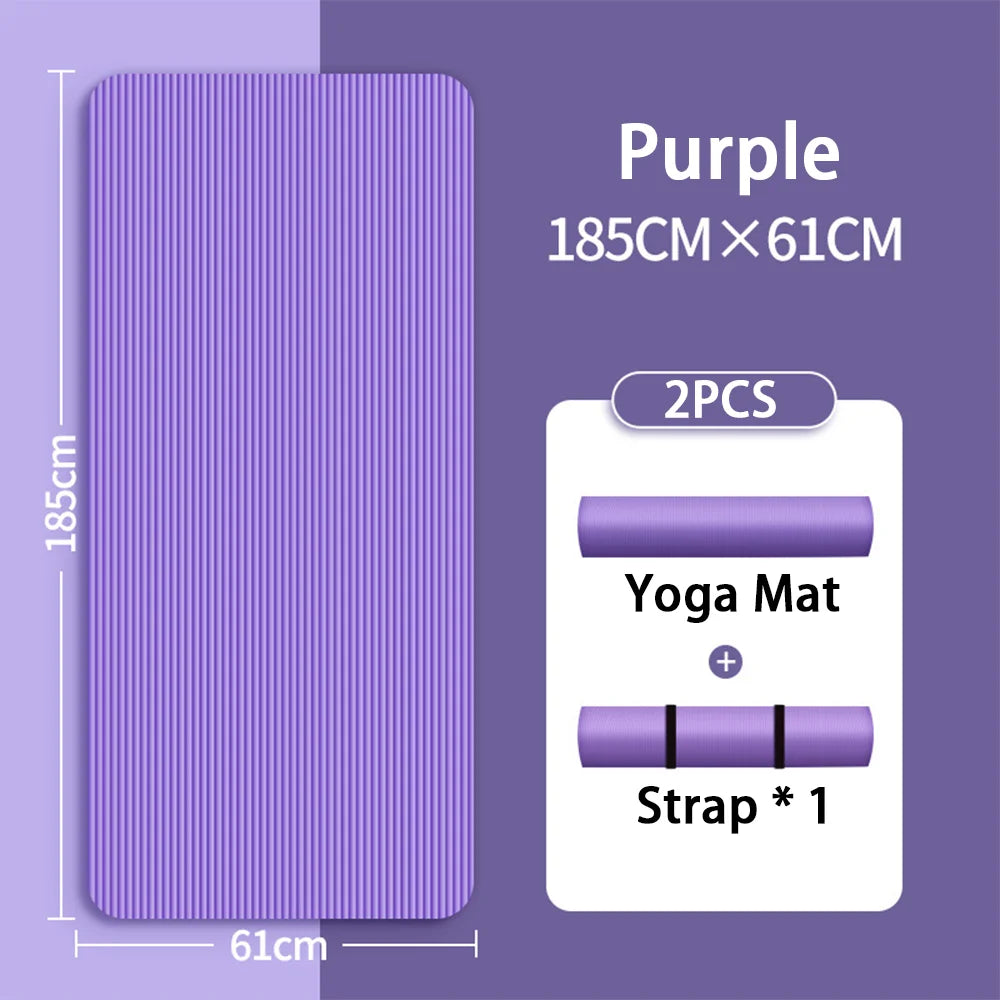 8mm NBR Yoga Mat - Extra Thick Non-Slip Mat for Yoga & Home Fitness