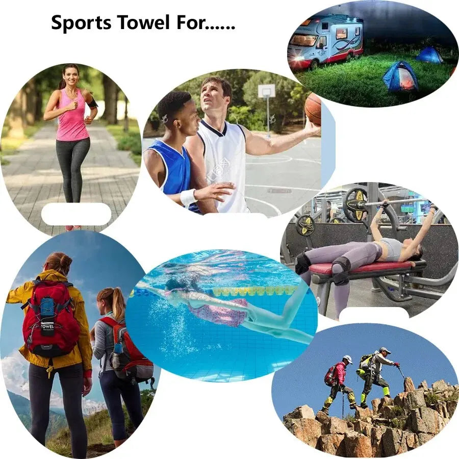 Quick-Dry Microfiber Sports Towel by Cedar & Moore, ultra-absorbent for gym, travel and outdoor sports