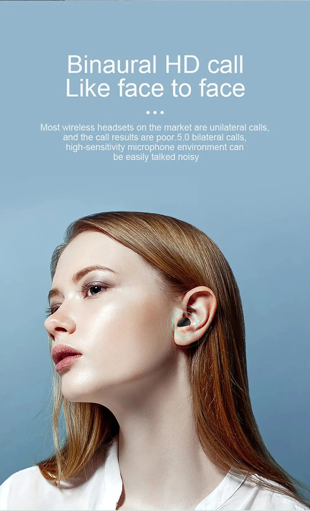TWS A6S Wireless Bluetooth Earbuds - Active Noise Cancelling Headphones with Mic