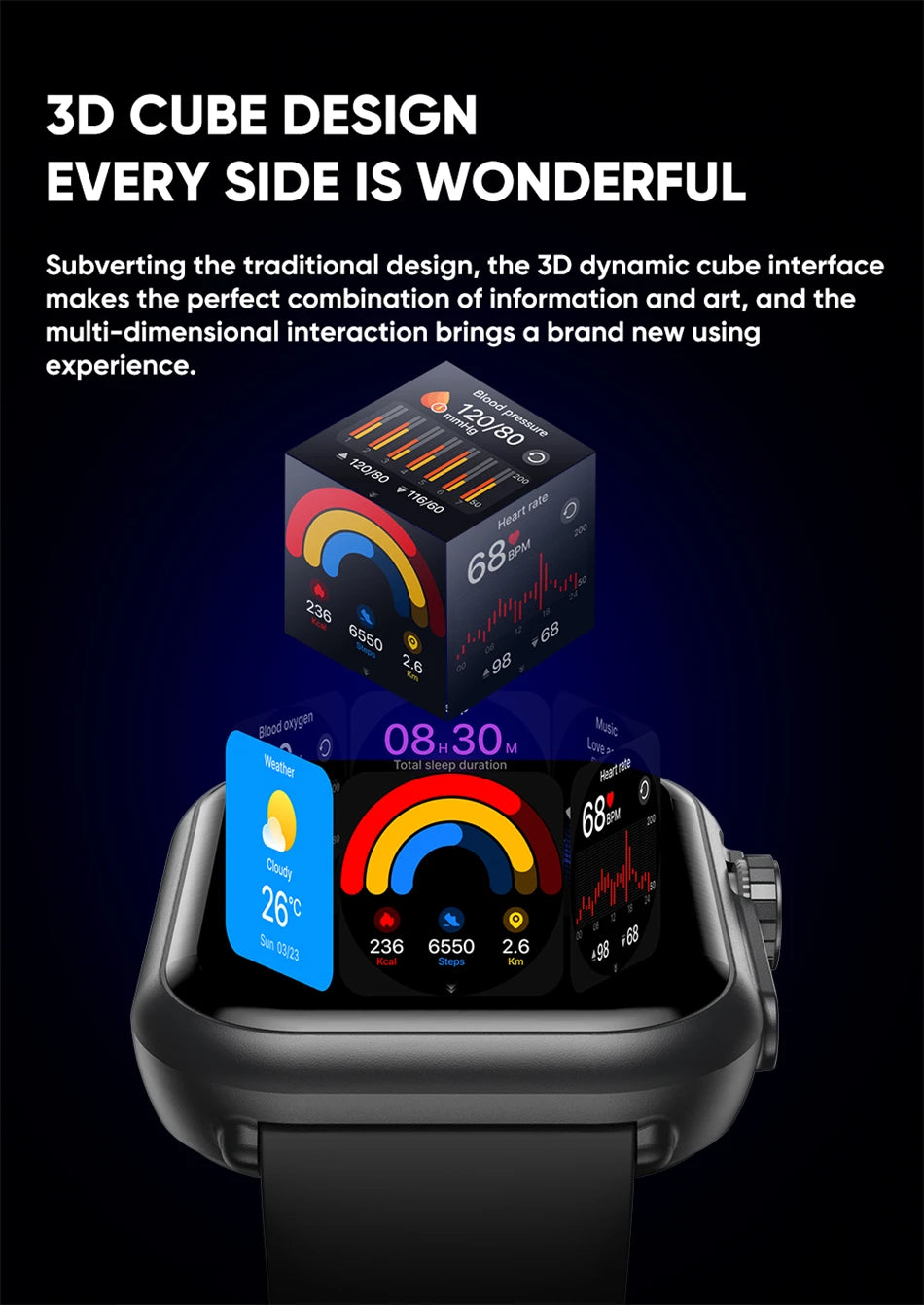 Smart Watch Cedar & Moore with 1.96-inch AMOLED display and Bluetooth calling