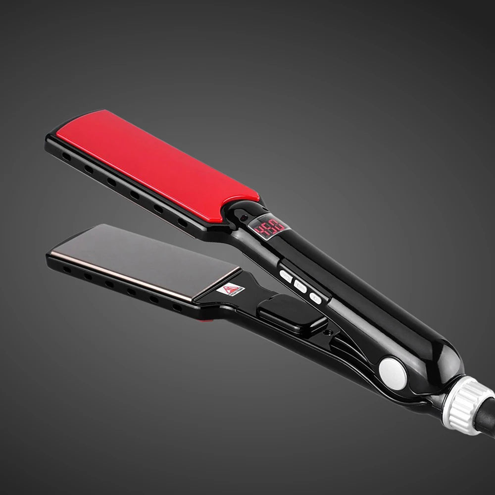 RUCHA Pro Hair Straightener - Titanium 480°F Wide Plate Flat Iron with PTC Treatment Technology