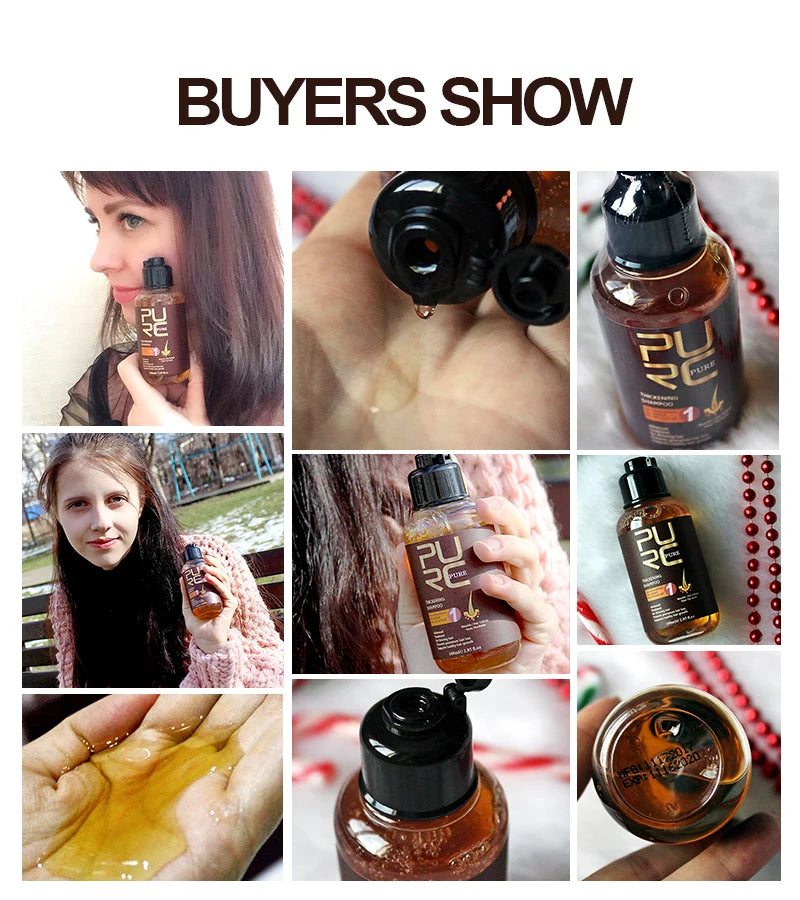 PURC Ginger Shampoo - Hair Growth & Thickening Treatment for Thinning Hair