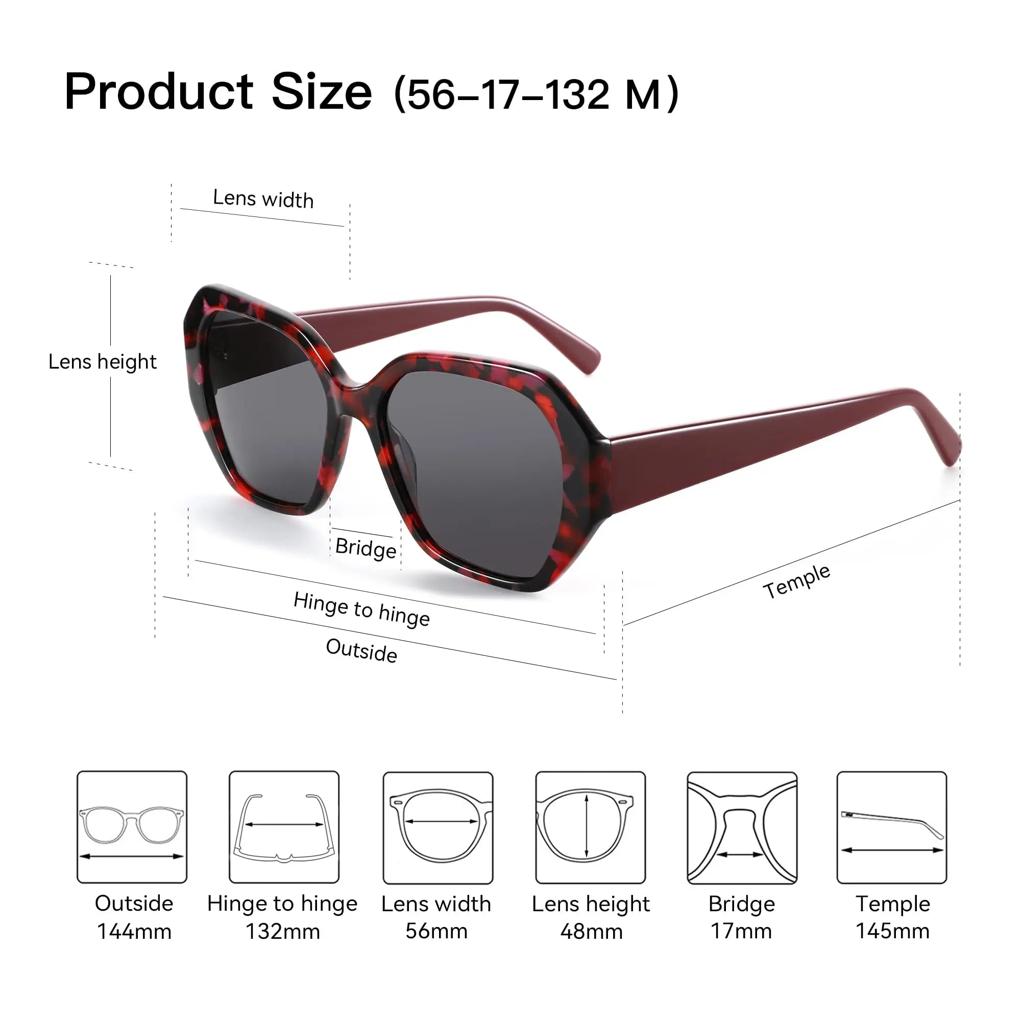 ZENOTTIC Trendy Designer Retro Hexagon Sunglasses UV400 Protection