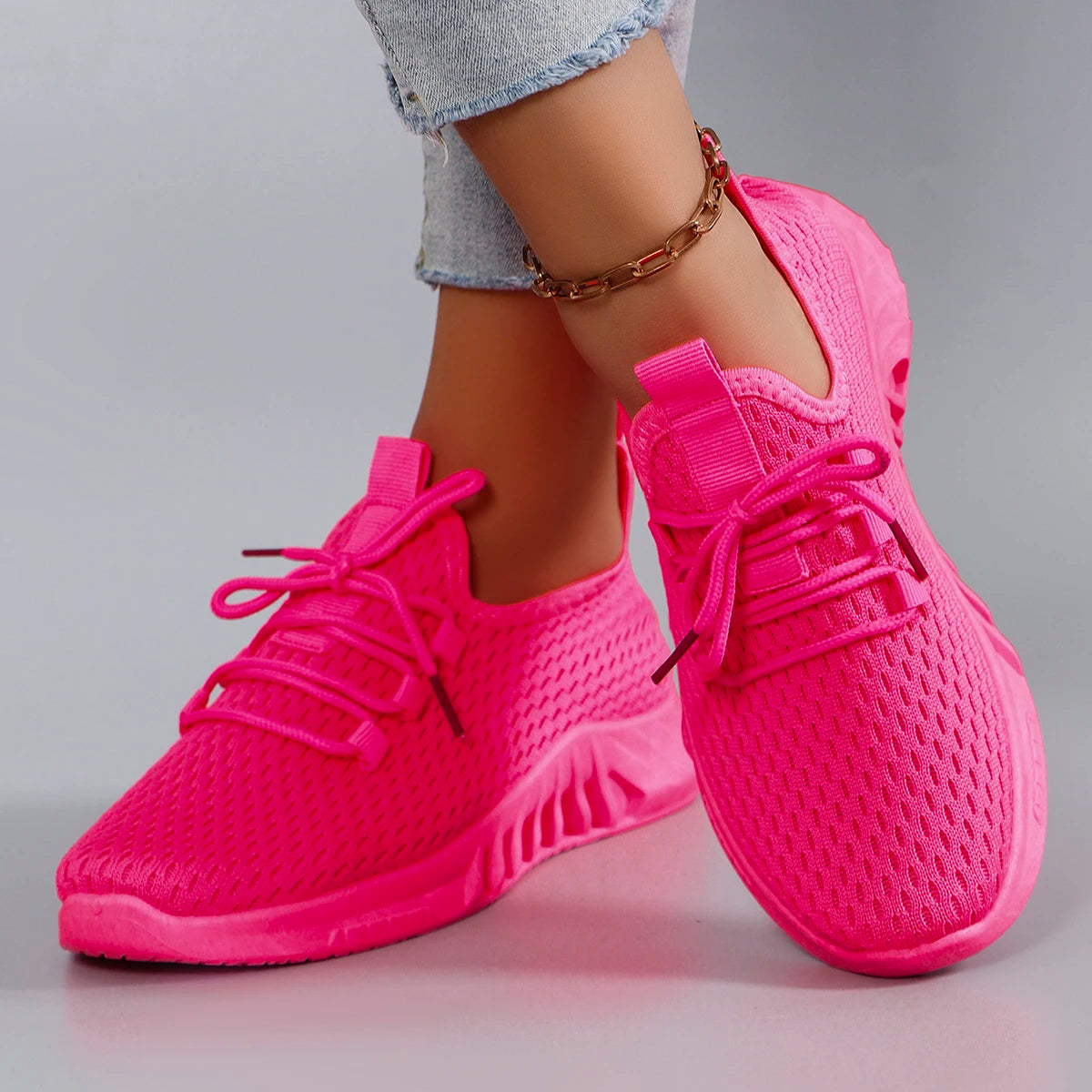 Women's Mesh Workout Shoes - Active Athletic Training Sneakers