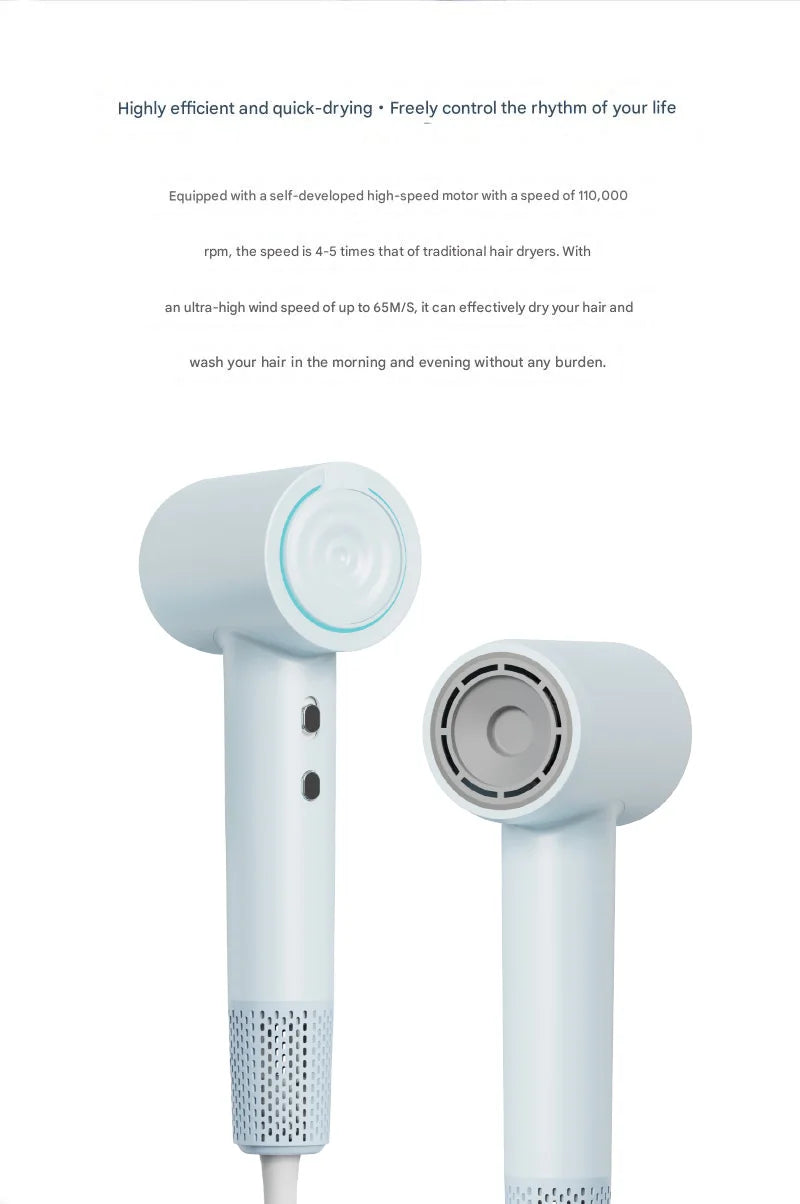 Professional Negative Ion Hair Dryer - Temperature Control with Hot & Cold Air for Powerful Gentle Care