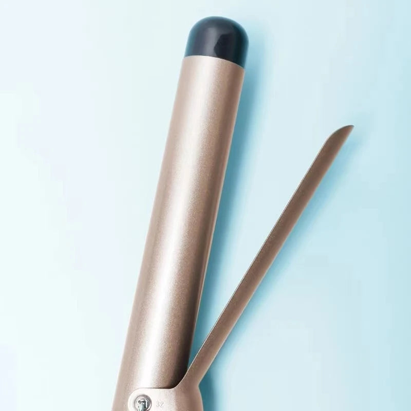 Professional Ceramic Hair Wave Curling Wand - LCD Display Curling Iron for Waves & Curls